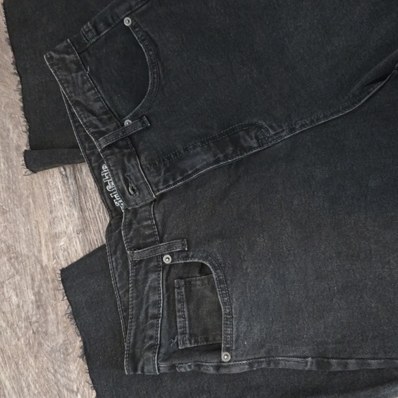 Wild Fable Jeans Womens Size 14 Black High Rise Skater Raw Hem - Picture 4 of 6